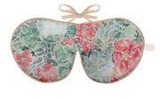 Printed Silk Lavender Eye Mask with anavy reverse and an exclusive Nasturtium design on the front - Holistic Silk