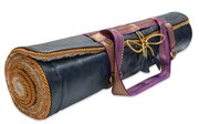 Luxury Yoga Rug Mat for Comfortable Practice Navy - Holistic Silk
