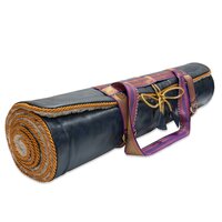 Luxury Yoga Rug Mat for Comfortable Practice Navy - Holistic Silk