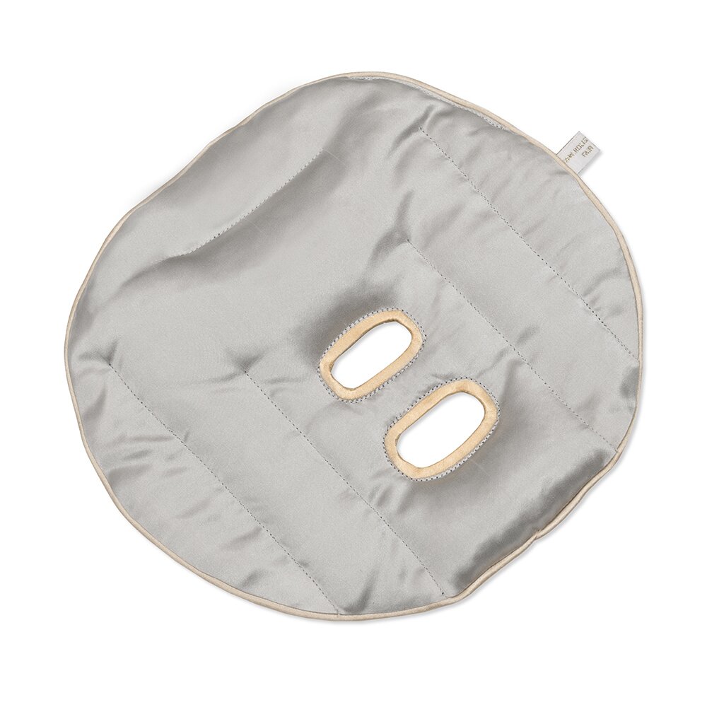 Silk Face Pillow to soothe & treat tired facial skin and muscles, Navy / Silver - Holistic Silk