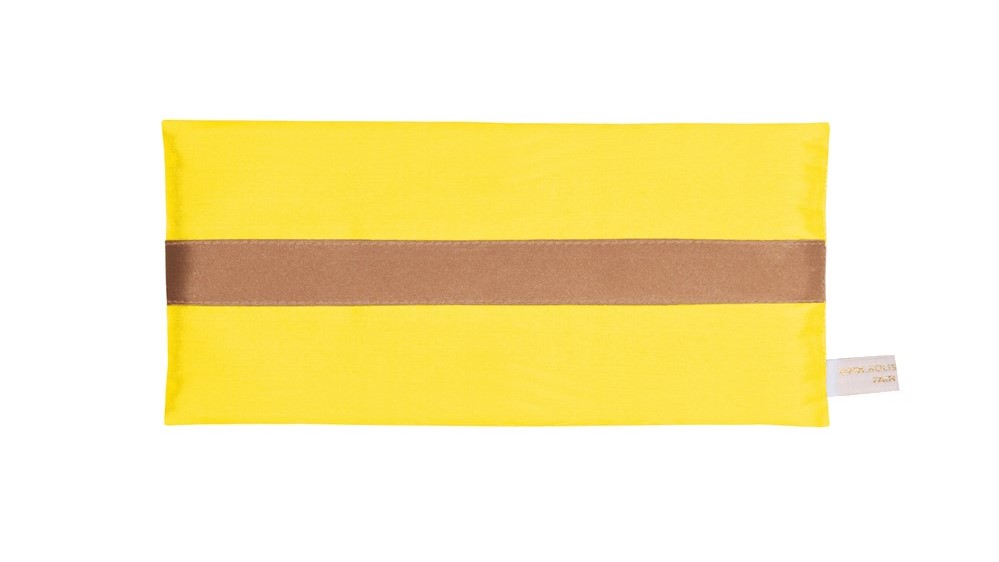 Relax and restore with a Dupion Silk, Sundrop colour Lavender Eye Pillow by Holistic Silk.