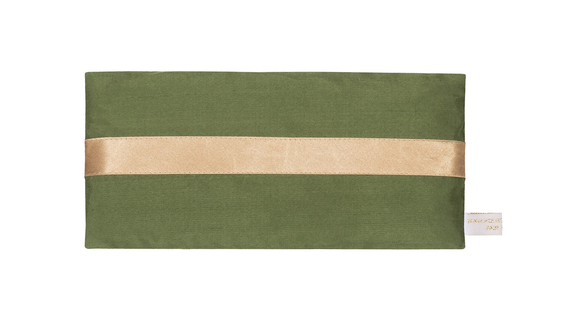 Relax and restore with a Dupion Silk, Aventurine colour Lavender Eye Pillow by Holistic Silk.