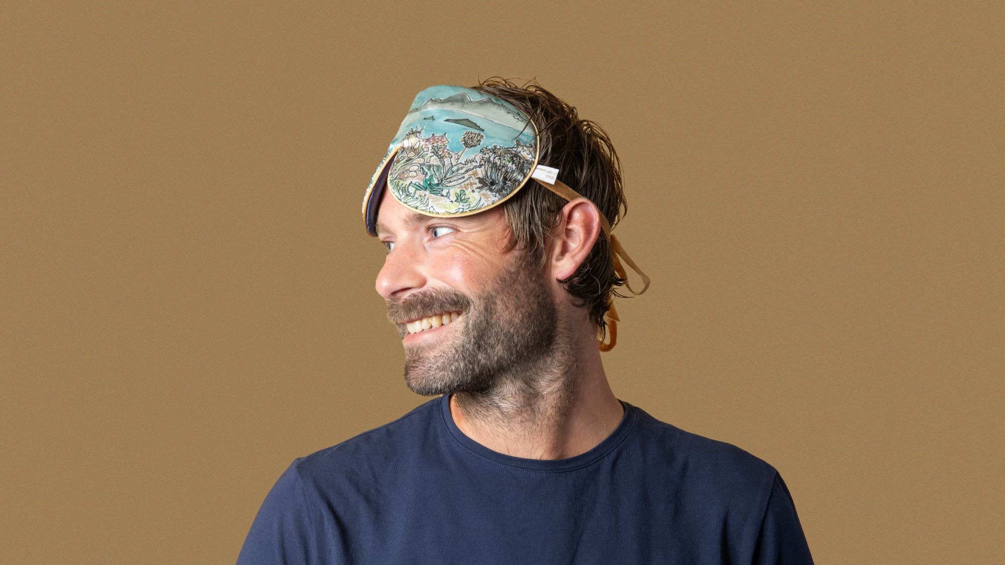 Costal Succulent design of Holistic Silk limited edition hand designed sleep masks
