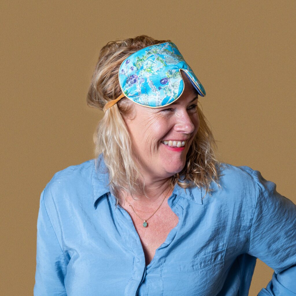 Beautiful, luxurios Silk Sleep Masks designed exclusively for Holistic Silk by founder Joanna Weakley.