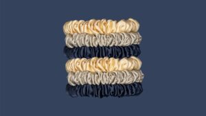 Comfortable and durable Silk scrunchies in a selection of jewel like colours.
