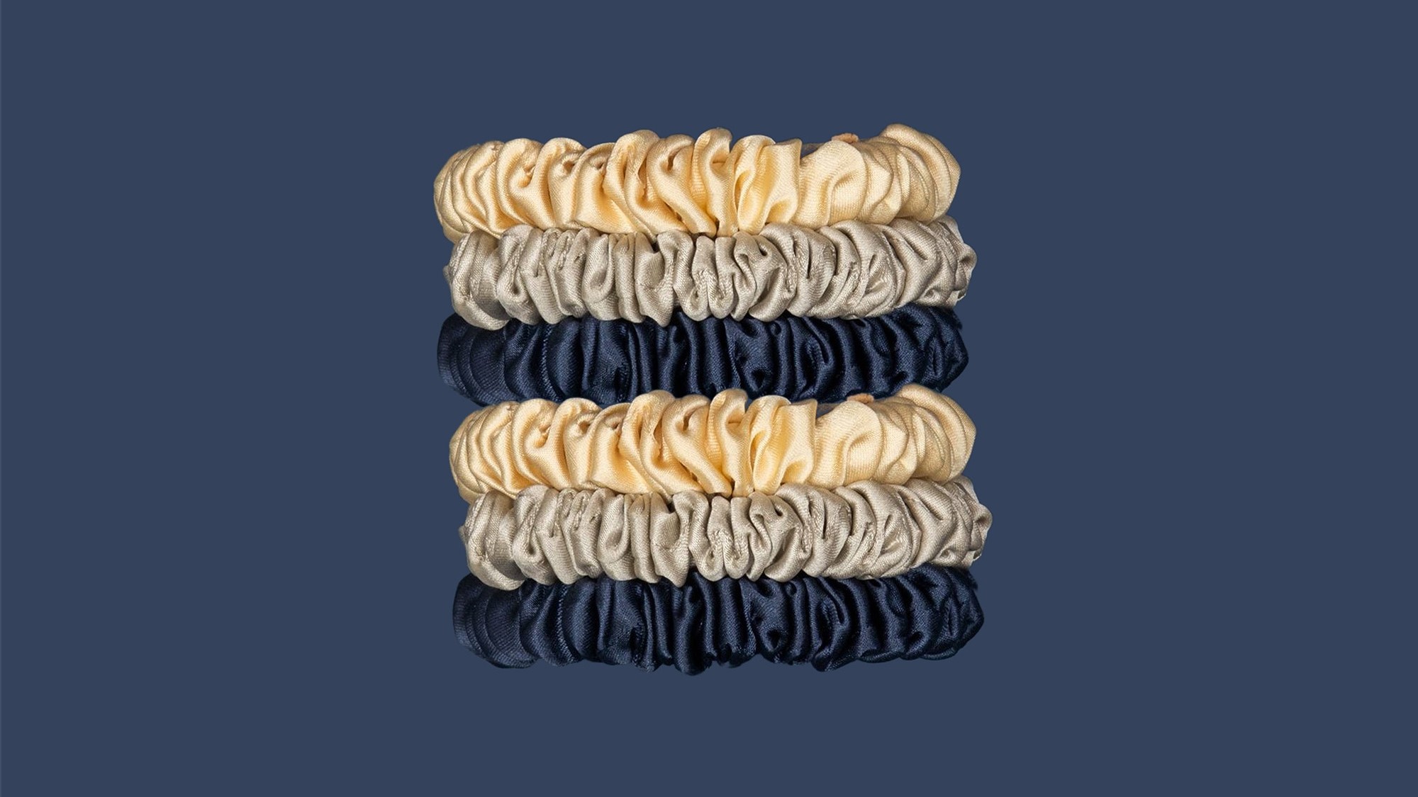 Comfortable and durable Silk scrunchies in a selection of jewel like colours.