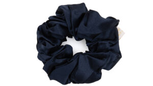 Silk Scrunchie, Stylish Silk Hair Accessory in classic Navy Mulberry Silk by Holistic Silk