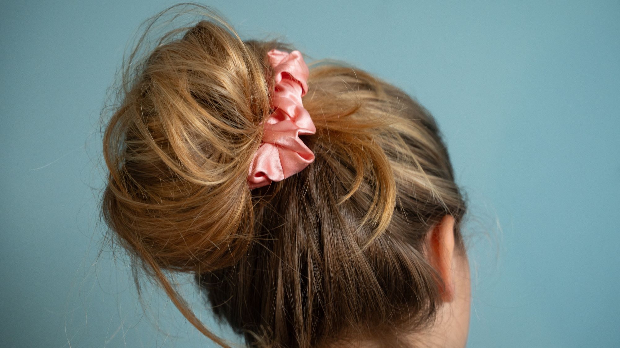 Rose Silk Scrunchie, stylish haircare fro day or night.