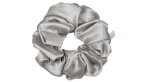 Silk Scrunchie, Stylish Silk Hair Accessory in cool Silver Mulberry Silk by Holistic Silk