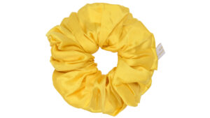 Silk Scrunchie, Stylish Silk Hair Accessory in fun Yellow Mulberry Silk by Holistic Silk