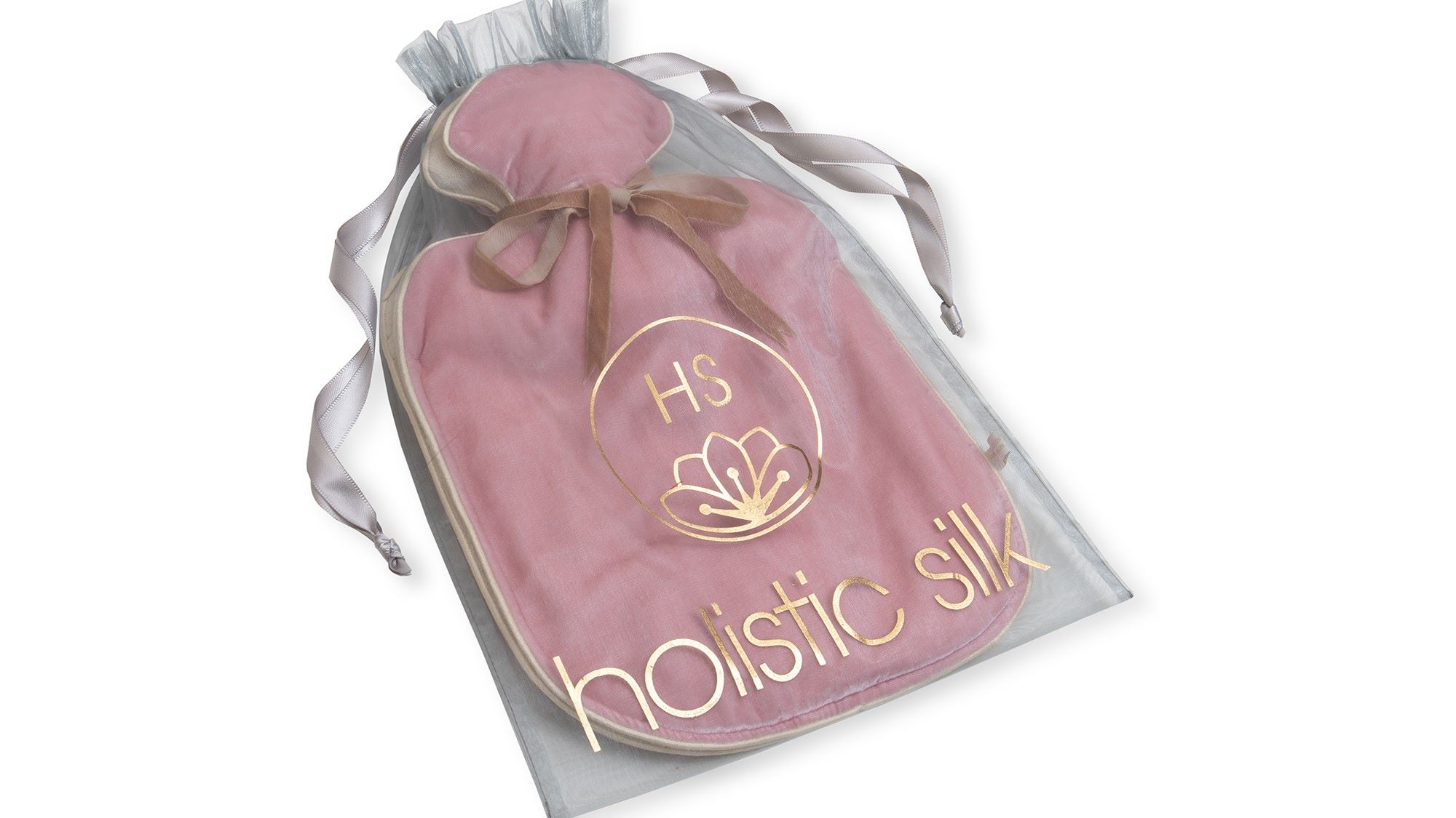 Pure silk Velvet Hot Water Bottle in an Organza Bag