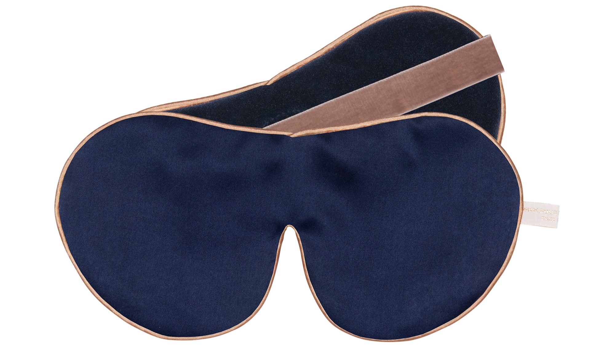 An oversized Plain Silk Sleep Mask in a sophisticated Navy Mulberry Silk that cares for your skin whilst blocking out all light. By Holistic Silk.