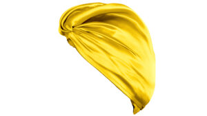 Effortlessly wake up with sleeker, smoother hair that’s tangle and frizz free every morning with this cheery Sundrop mulberry Silk Hair Wrap.